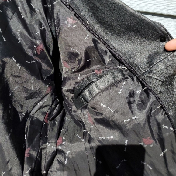 Moda Italy Black Bellagio Leather Jacket - Picture 6 of 8